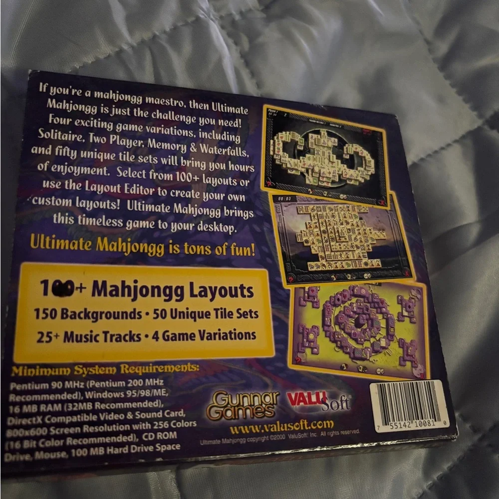 Ultimate Mahjong Game Set 100+ unique Layouts PC CD-ROM game